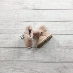 The Children’s Place Toddler Girls Boots Pink Faux Fur Suede Winter Booties 5
